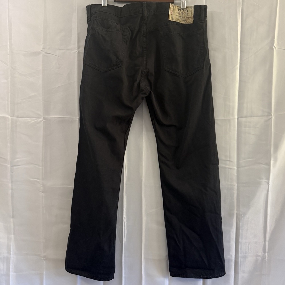 Polo Ralph Lauren Jeans Mens 36x30 Black Straight Leg Pants Cotton Denim - Picture 3 of 7